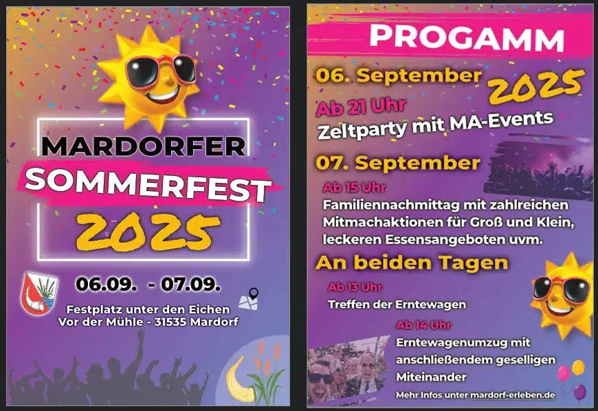 Sommerfest Mardorf 2025 Programm